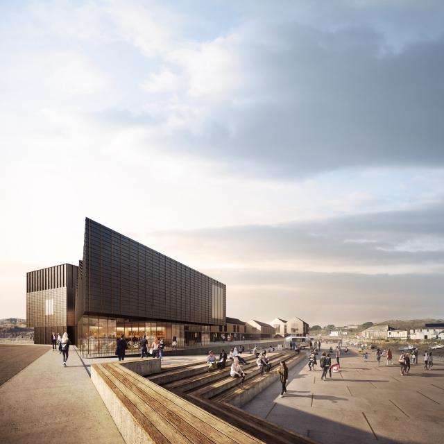 Previous iteration - image from May 2017: View of performance space - phase 2 of the South Quay development in Hayle by Feilden Clegg Bradley Studios  Source:Forbes Massie